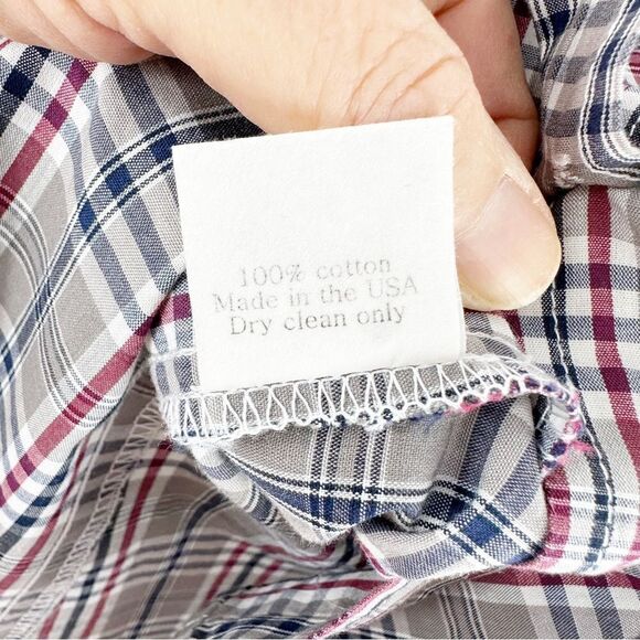 Bell by Alicia Bell Cotton Plaid Button-Up Collared Shirt Sz 4 NWT - Picture 7 of 10